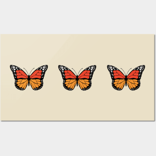 Three butterflies Posters and Art